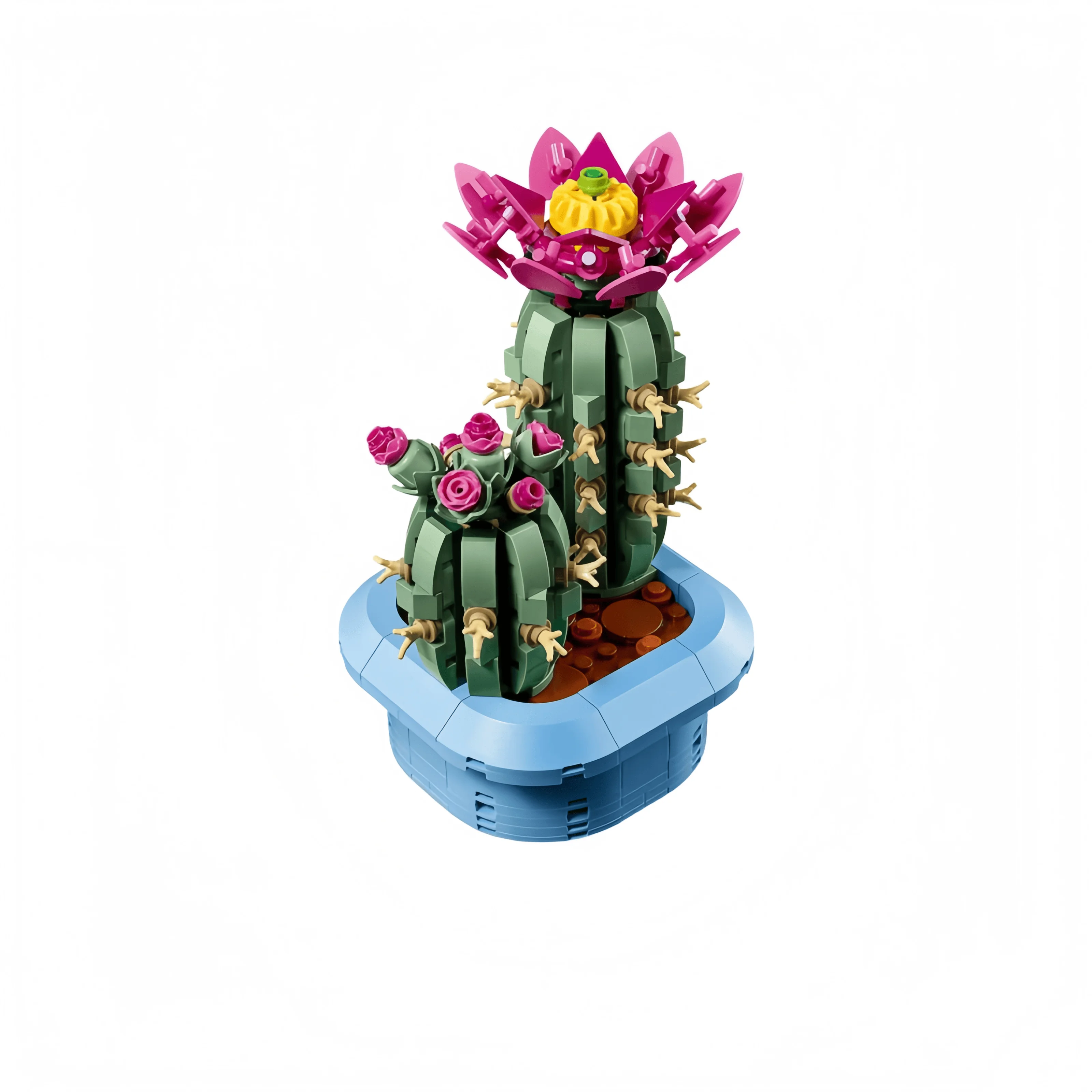 New 482PCS Diy Flower Plant Blooming Cactus man and women Puzzle Building Blocks Toy Ornament Gift - view 2