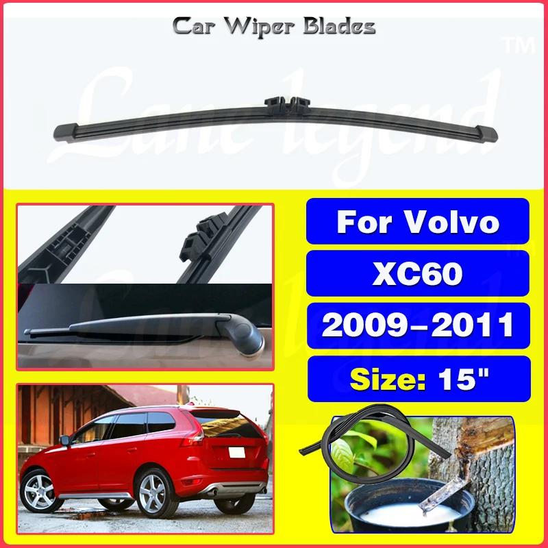 

Car Wiper Blade Rear Back Window Windscreen Windshield Wipers For Volvo XC60 2009-2011 Auto Accessories 15"