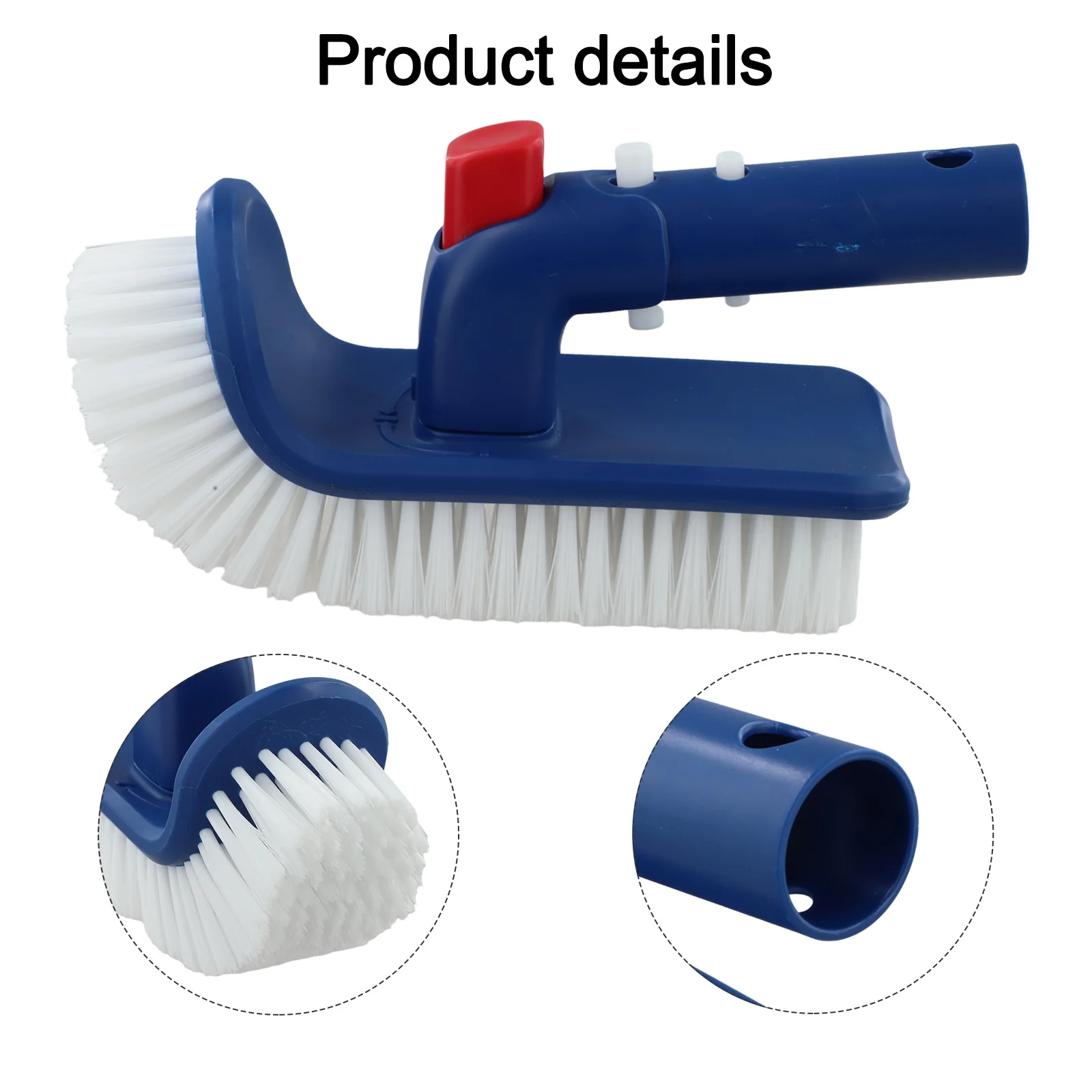 For 1-14 Inch Pole 180 Degree Rotation Swimming Pool Maintenance Clip Connection Effortless Cleaning Extended Reach