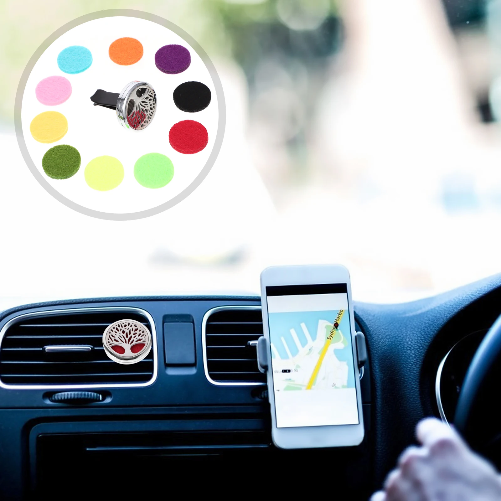 

10 pcs Car Fragrance Diffuser Vent Clip Perfume Refill Pads Air Freshener For Car Home Office Aromatherapy Alloy Metal Perfume