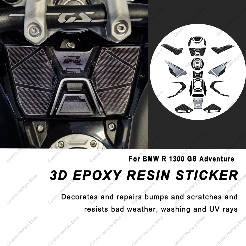 

For Bmw R 1300 GS Adventure 2024 2025 Motorcycle Kit Tank Pad Sticker 3D Epoxy Resin Protective Sticker