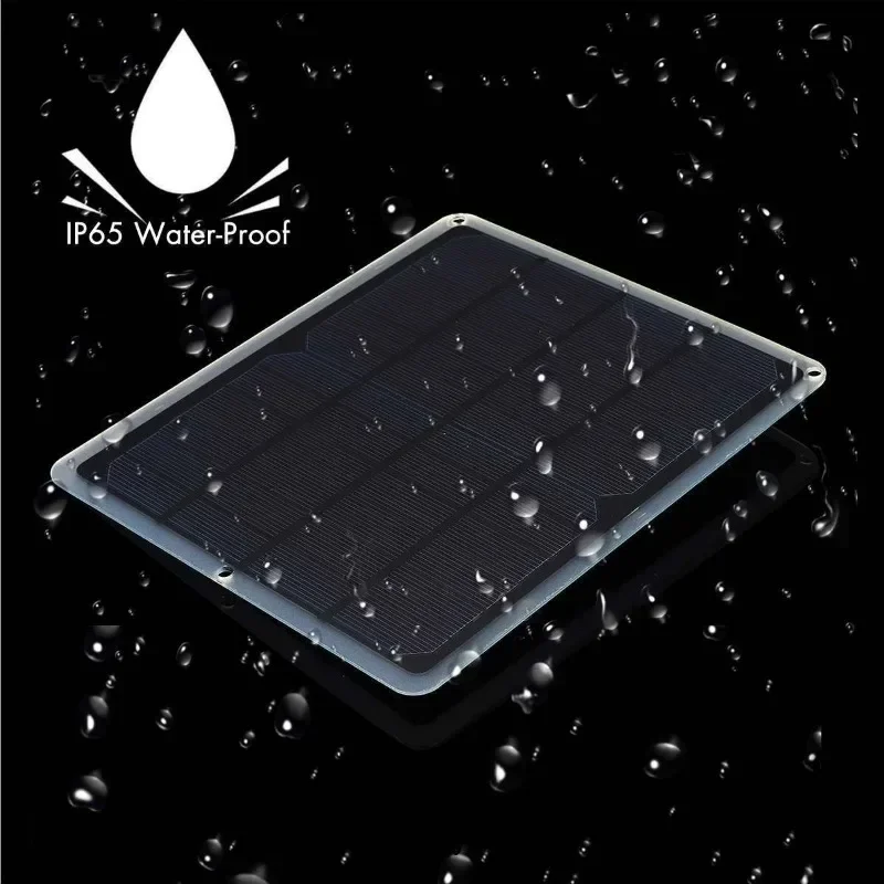 Solar Panel for Mobile Power 20W Solar Panel for Outdoor Camping 12V Solar Charging USB/DC Small Portable Single Crystal