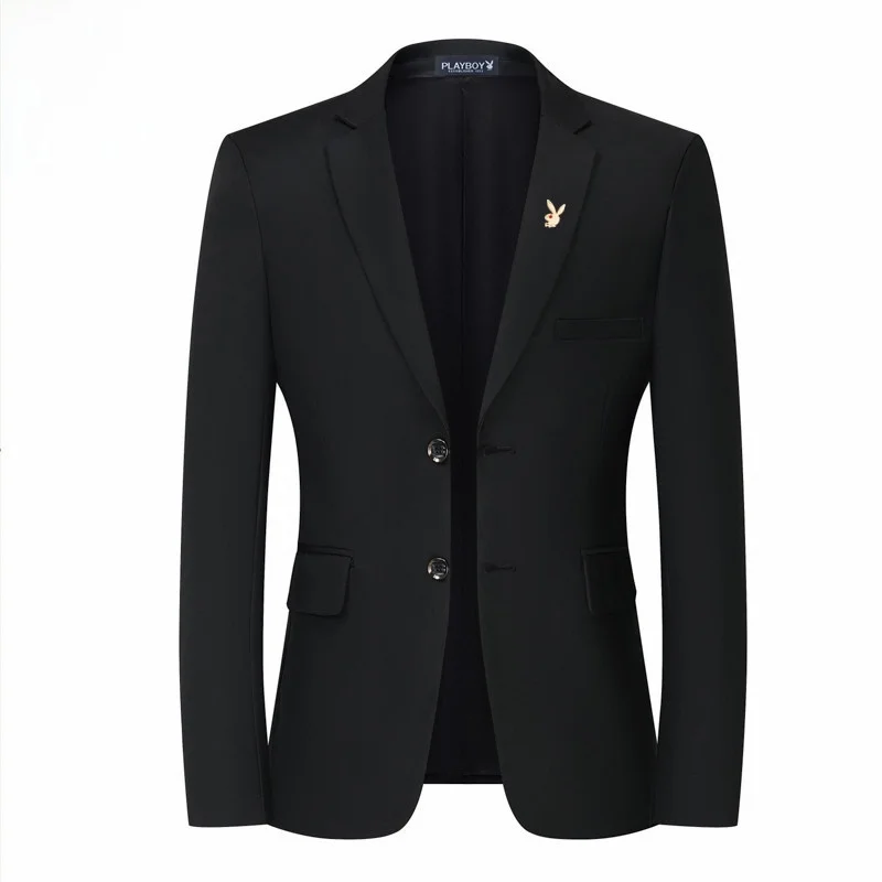 

Мужской повседневный приталенный тонкий пиджак для весны и осени, новая корейская версия, молодежный, больших размеров, из смесовой хлопковой ткани