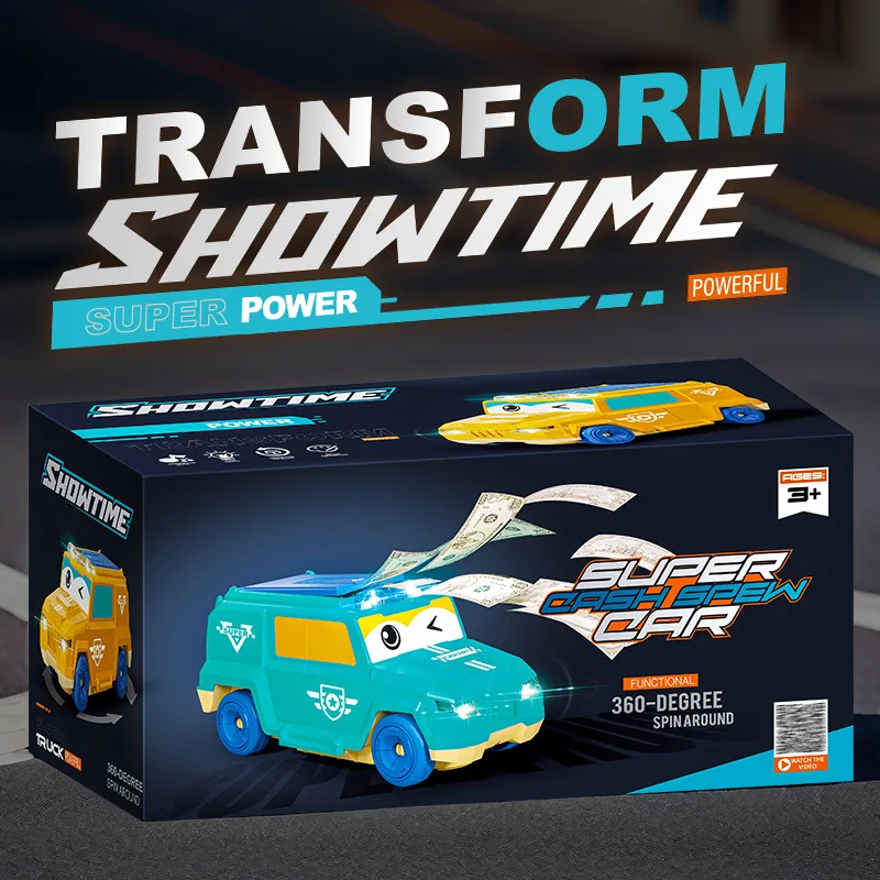 

New automatic money spray toy car creative gift with lights and music car toys 3-6 years old