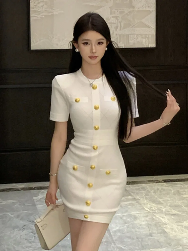 High Quality Slim Sweater Vestidos Feminino Women Vintage Long Sleeve Slim Sexy Bodycon Dress Korean Fashion Casual Robe Femme