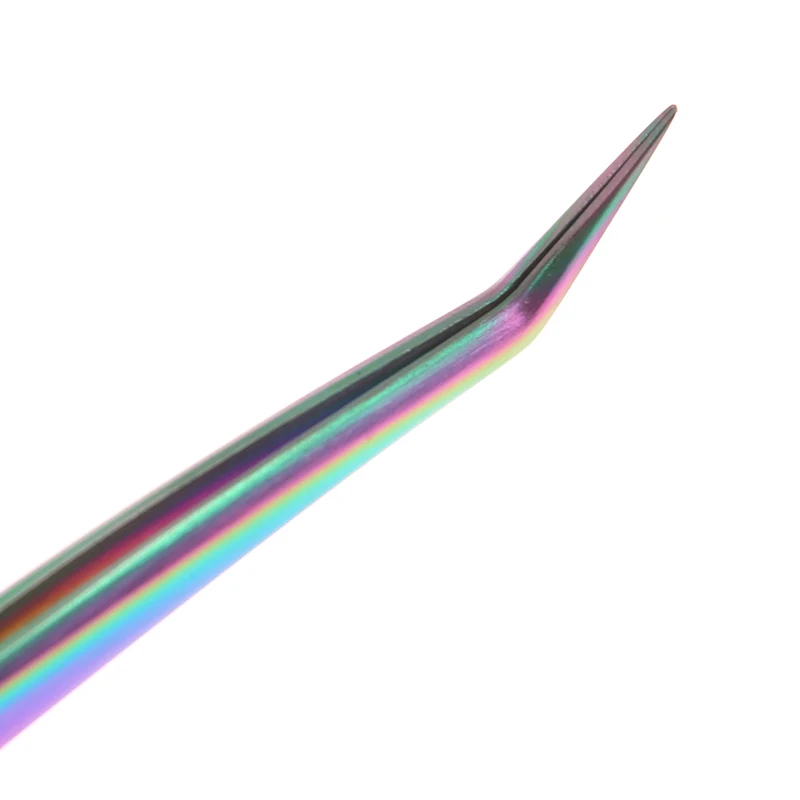 1pcs Eyelash Extension Tweezers Manicure Picking Rhinestone Sticker Dried Flowers Chameleon Makeup Tweezer Tools