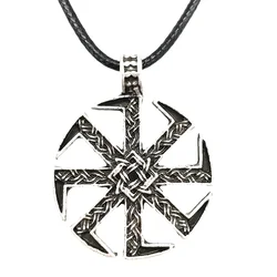 Slavic Kolovrat Pendant Star Of Russia Symbol Men Women Necklace Sun Wheel Amulet Talisman Jewelry