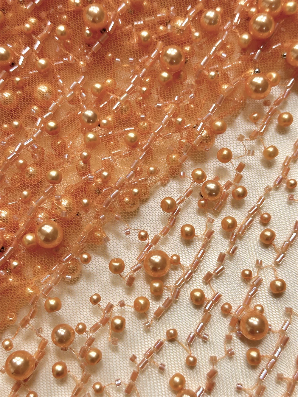 African Heavy Big Beads Lace Fabric 2025 High Quality 5 Yards Nigerian Sequins French Fabric Material For Wedding Party Dress