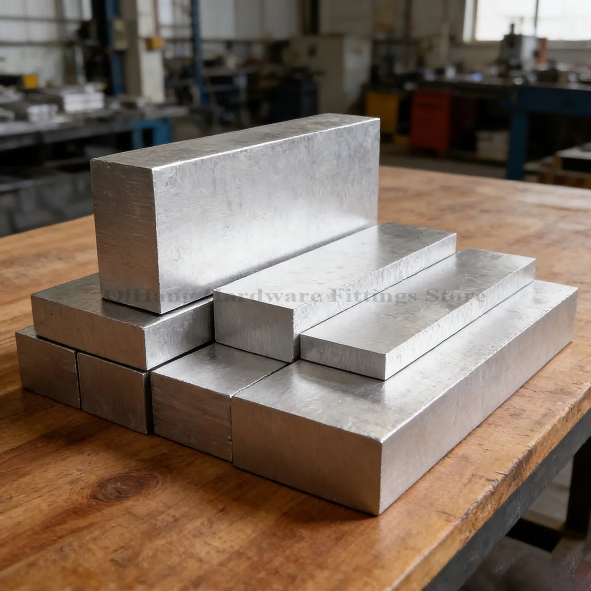 High Hardness 7075 Aluminum Alloy Block Plate，20-50mm Thick, Custom Cut Solid Aluminum Board for DIY Hardware