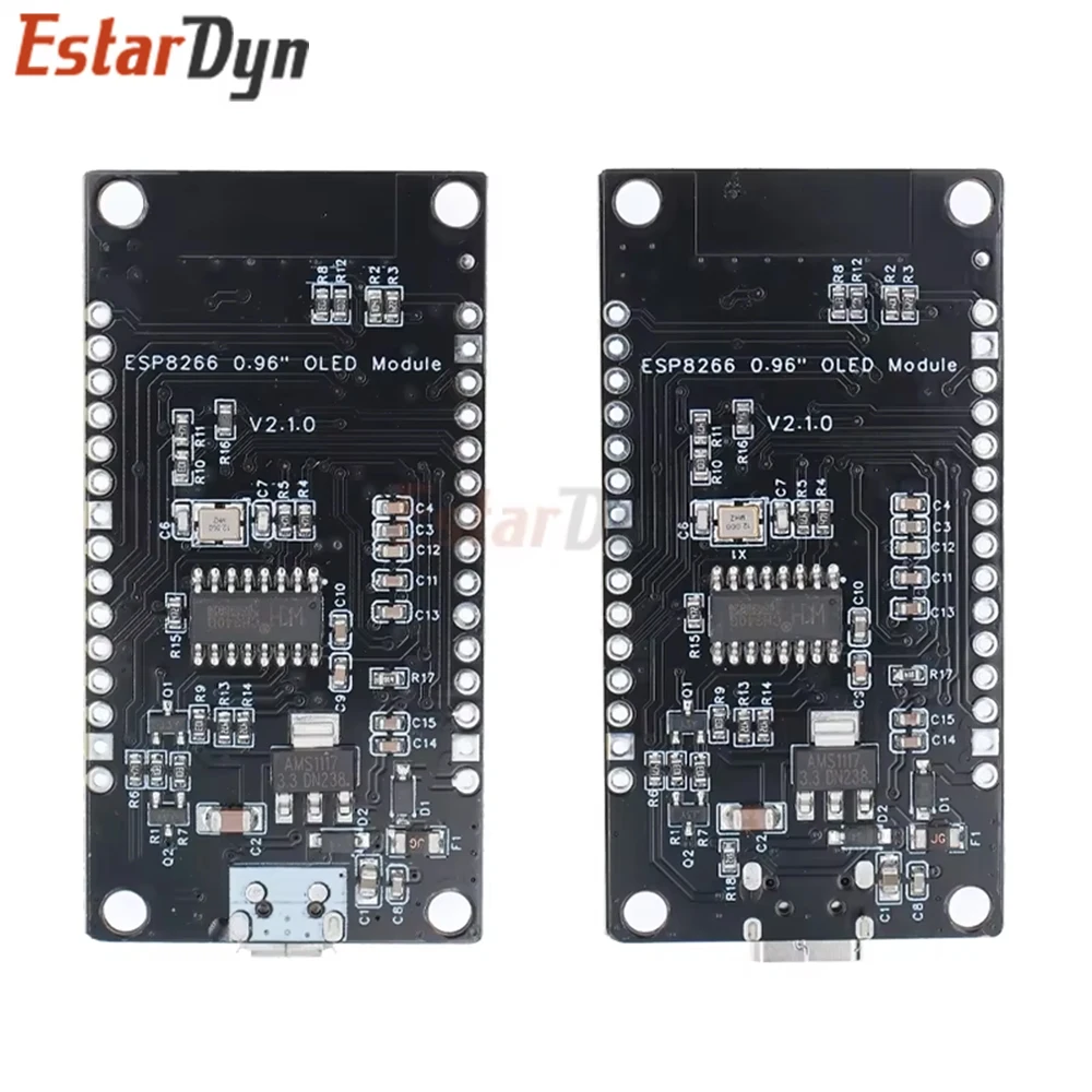 Estardyn NodeMCU ESP8266 V3 With 0.96 OLED Display CH340 ESP-12F WiFi Module TYPE-C USB For MicroPython