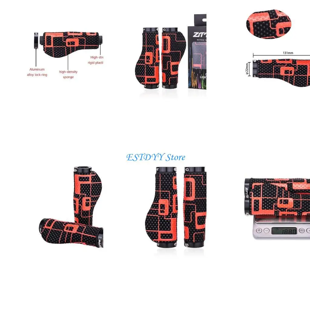 

G6DE Bike Handlebar Grips, Mini Handlebar Grips Rubber Bike Grips Fit Many Standard Bikes 2PCS 131MM Length