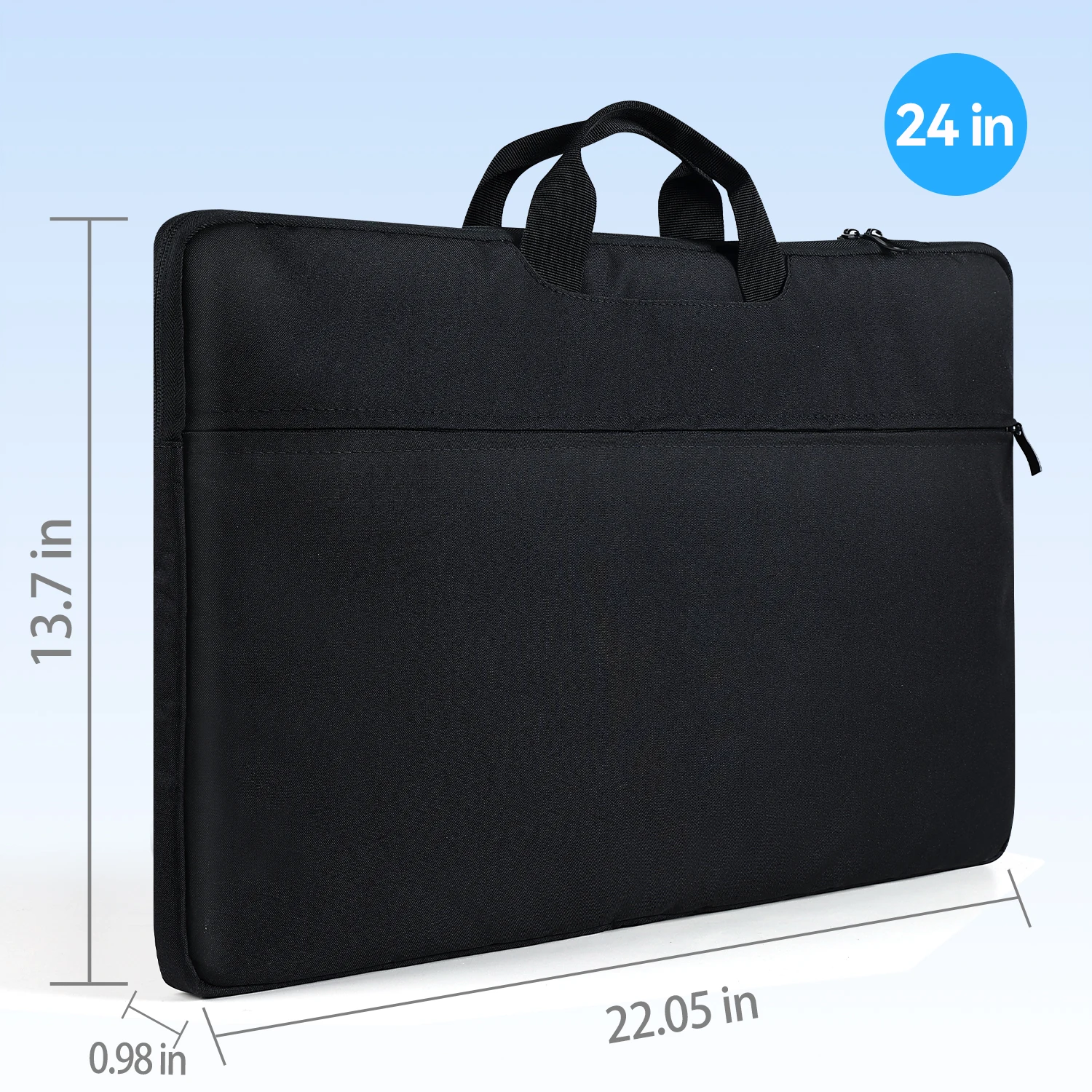UPERFECT 24,5-Zoll-Laptop-Hülle, schützende Tragetasche für tragbare 24-24,5-Zoll-Monitore, Notebooks, Tablets, große Displaytasche mit Zubehörtasche
