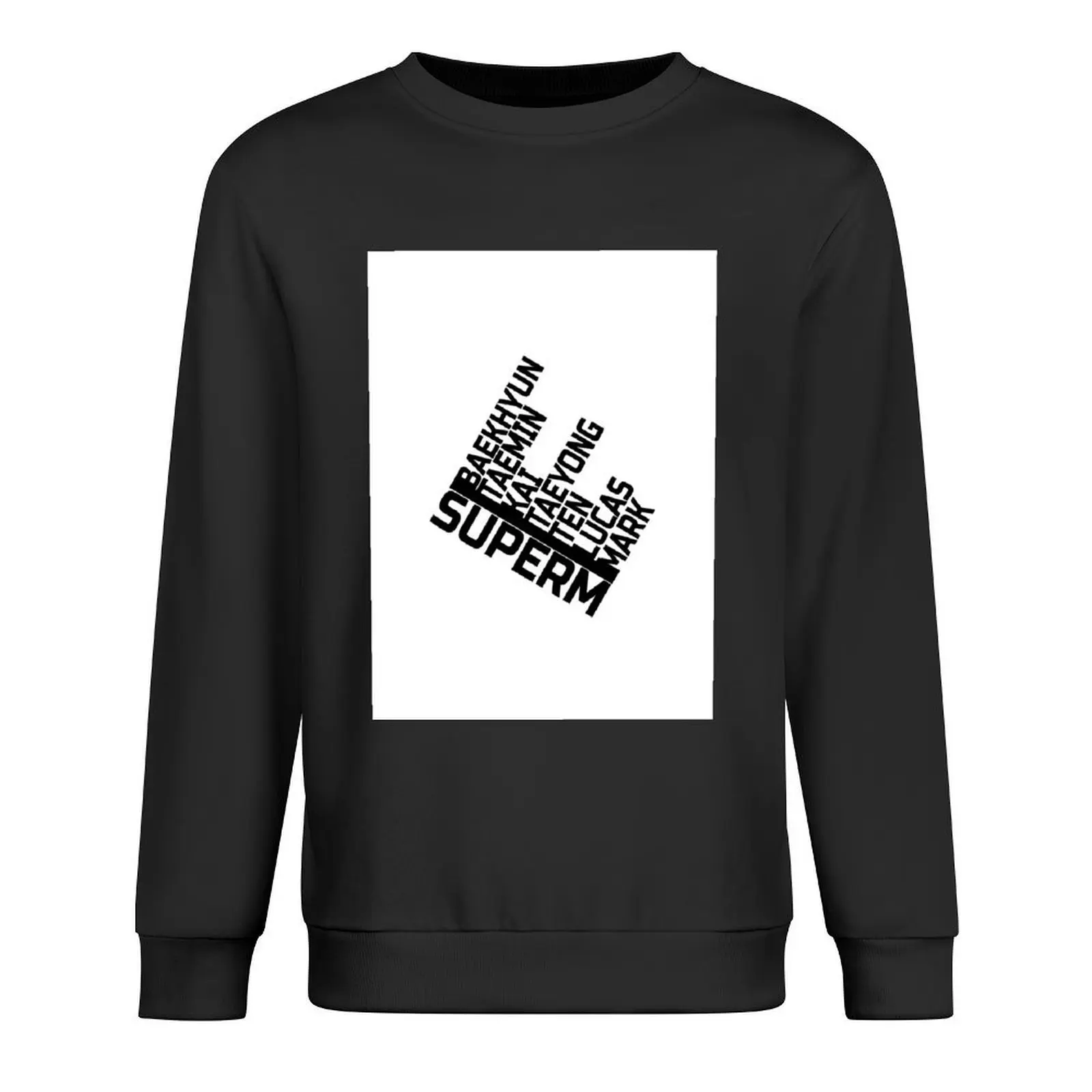 

SuperM Member Name Design Pullover mens designer clothes men's sweat-shirt set tracksuits men wear men's sweatshirts