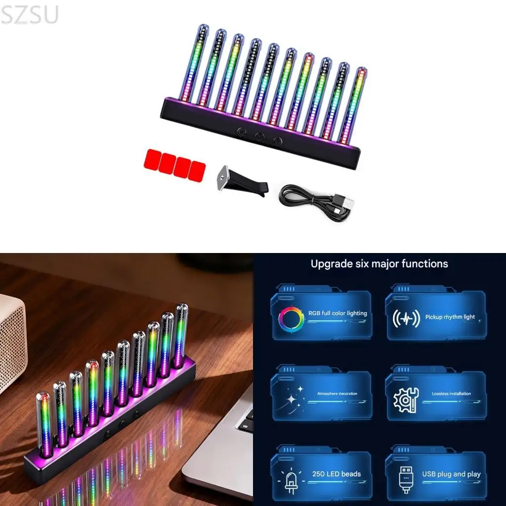 SZSU Portable LED Sound Reactive Light With Multiple Mode And Adjustable Brightness For Entertainment