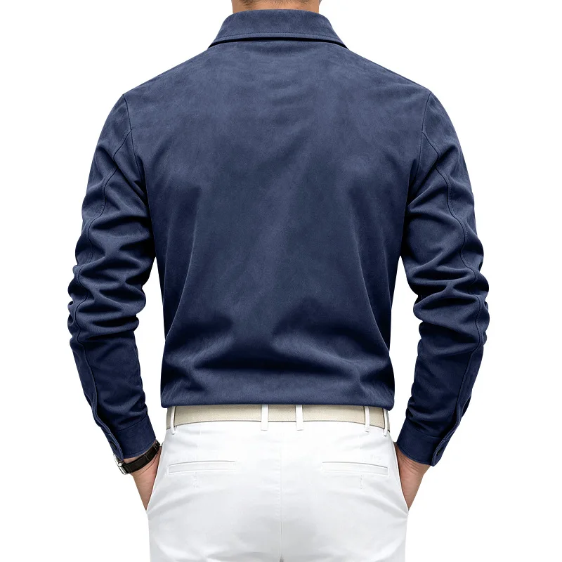 2026 Herren-Wildlederjacke und -hemd für Herbst und Winter, Arbeitskleidung mit geradem Schulteransatz, mehrfarbige Oberbekleidung, modisches Hemd! – Detail 11