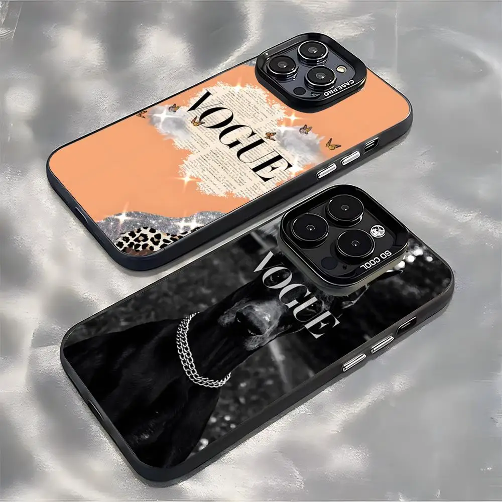 Image of V-VOGUE Magazin-Marke Trendige Handyhülle für lMDColor Silbergehäuse für iPhone 17 16 e 15 14 13 12 11 Pro Max Plus