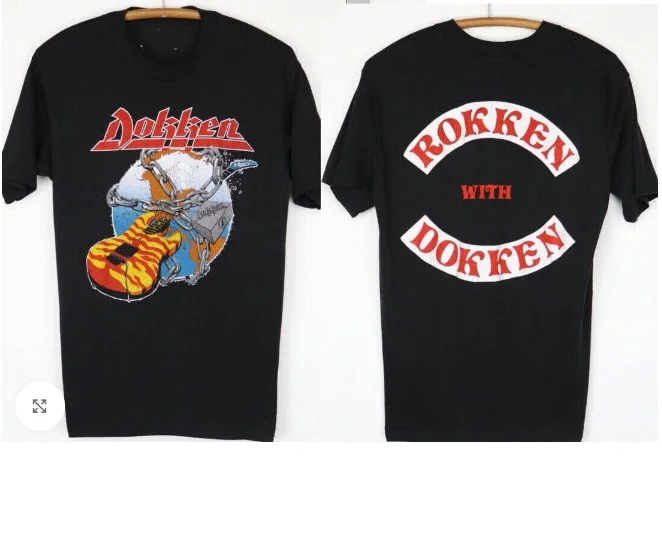 1980S Dokken Rokken With Dokken Shirt Unisex Rock Band Tee