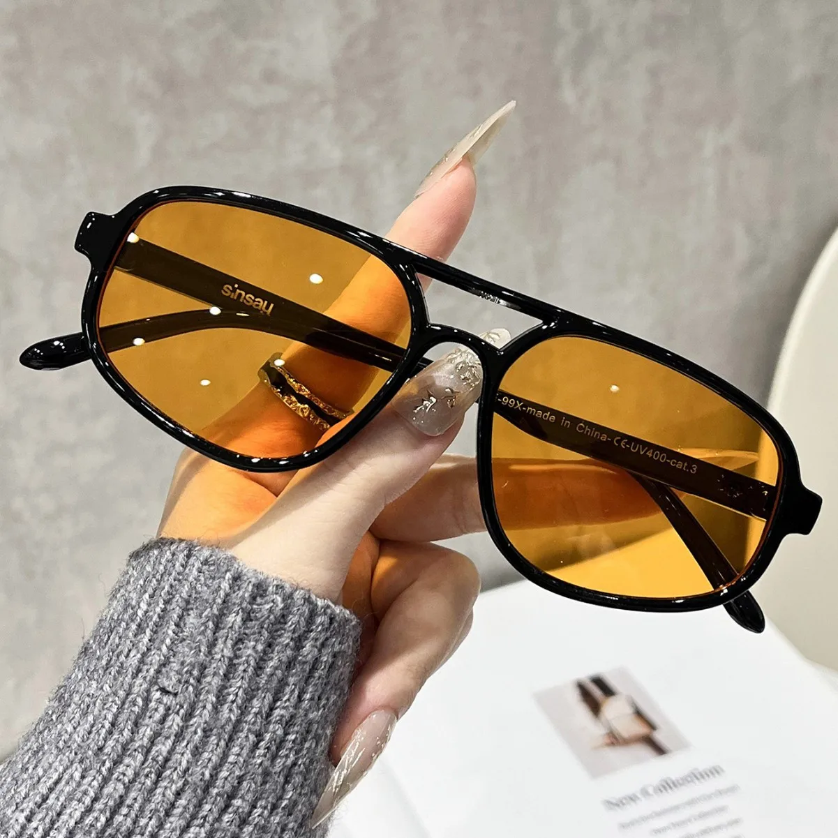 New Retro Oval Women Sunglasses Fashion Black Blue Shades UV400 Men Summer Leisure Outdoor Sun Glasses