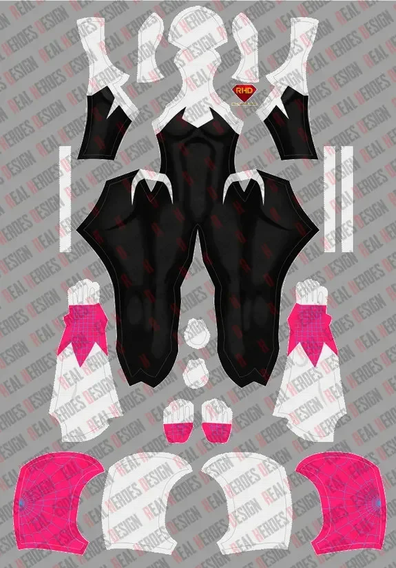 أزياء سبايدر مان عبر آية العنكبوت جوين ستايسي التأثيرية أزياء مطبوعة ثلاثية الأبعاد للهالوين ، أزياء دي باتري سبايدرمان للنساء #5