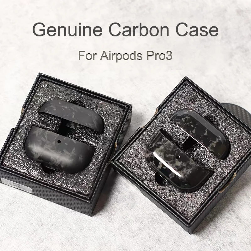 

Высококачественный чехол из настоящего кованого карбона для наушников AirPods Pro 3 2, AirPods 3 4 Gen, сверхлегкий защитный матовый чехол для наушников