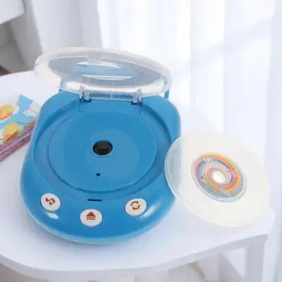 1 Stück Mini-Haushaltsgerät, kreativer leuchtender CD-Player für Kinder, helles Farbdesign, interaktives fröhliches Lernwerkzeug