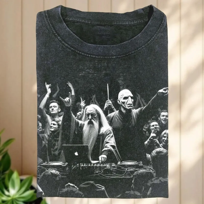 Camiseta de Harry, camiseta de película mágica, camisa de fiesta de fantasía, lavada de Harry Potter las cuatro estaciones, adecuada para hombres y mujeres