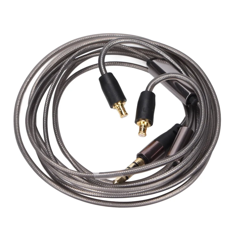 for A2DC Interface Headphone Audio Cable with Microphone Ear-hook Design Music Control Upgrade Earphone Cable for ATH CKS1100