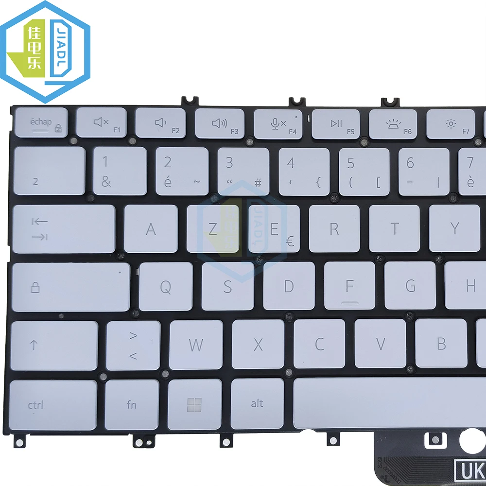 Imagem -02 - Farsi-árabe Francês Azerty Teclado Retroiluminado para Dell Xps 13 9315 13-9315 003jxj 08hp05 03jxj Cn08hp05 Notebook Novo