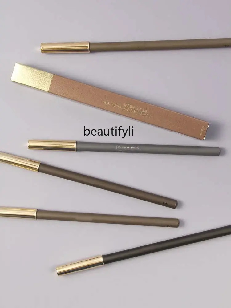 Hard core eyebrow pencil does not decolorize  lasting waterproof and sweat-proof  with distinct roots  wild eyebrow makeup