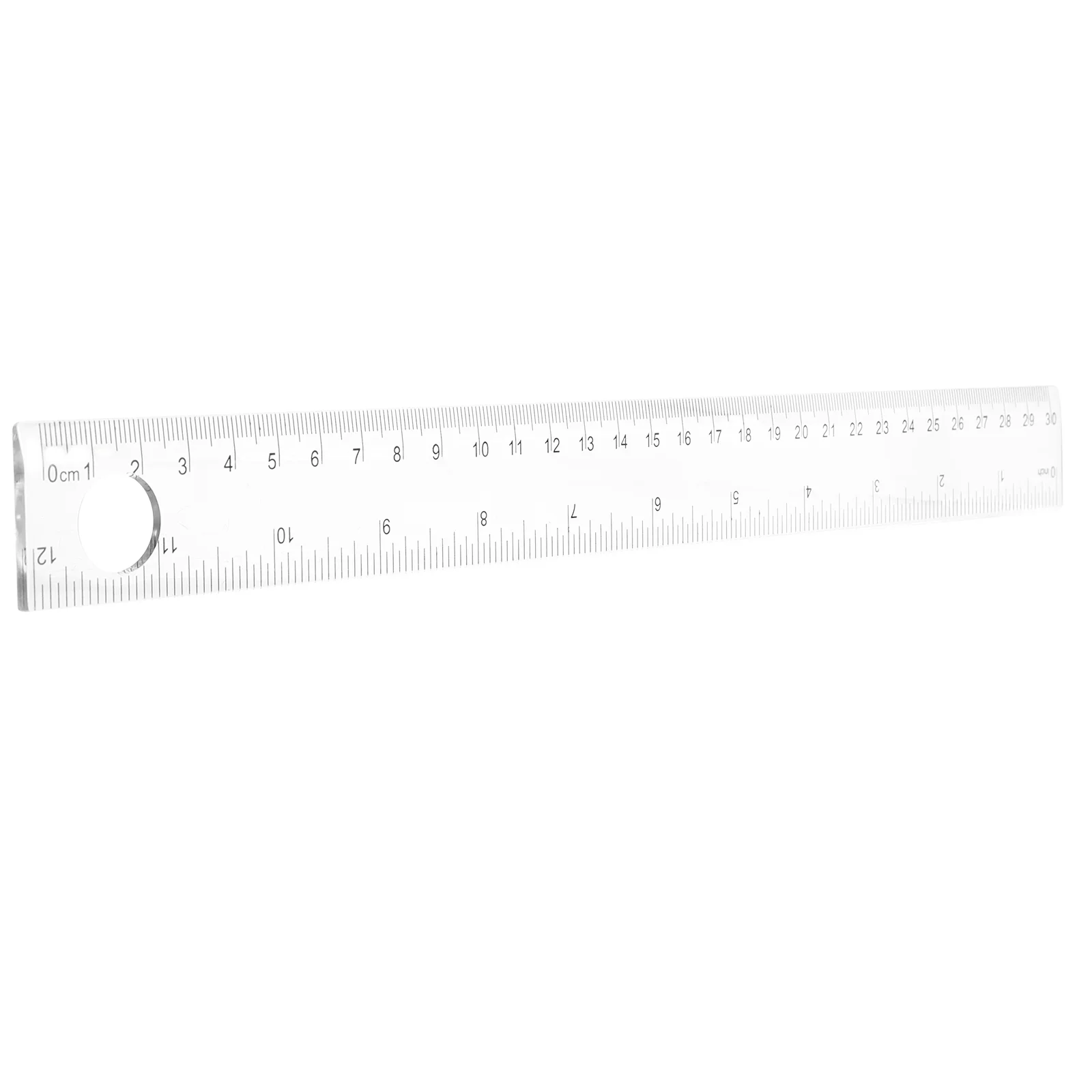 10 Pcs Magnifying Glass Ruler Drawing Scale Student Stationery Tool Drafting Precise Plastic Clear Straight