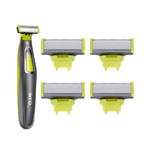 Imagen 2 del producto Paquete de 1/2/3/4 cabezales de repuesto para afeitadora eléctrica MLG: lavables, recargables, aptos para recortar barba y cuerpo completo