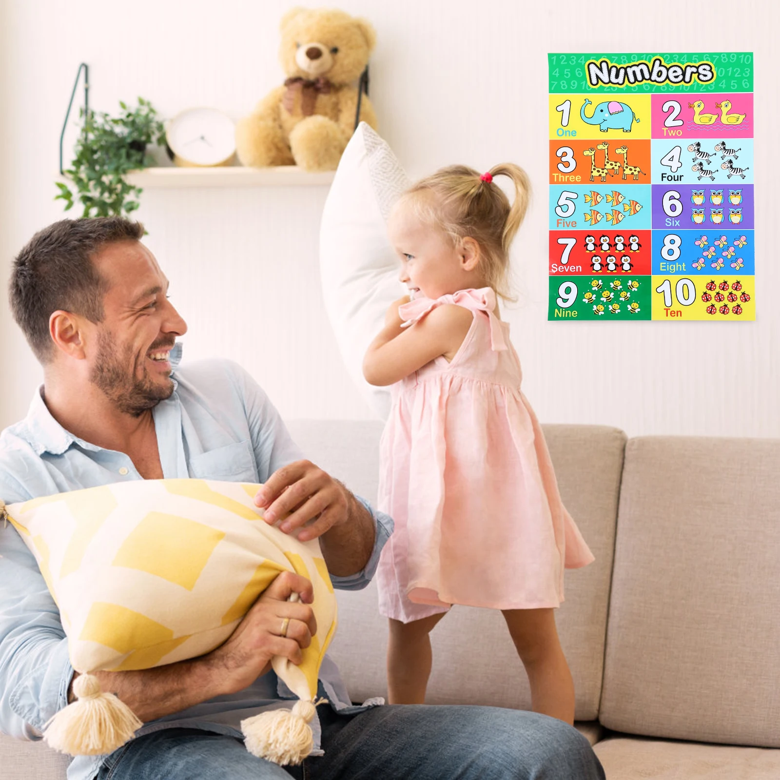 

Alphabet Painting Posters Educational for Toddlers Digital Preschool Boy Room Decor Paper Kids