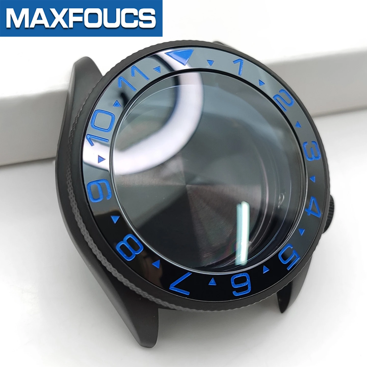 Gerändeltes, mattschwarzes Uhrengehäuse für SKX SKX007 NH35 NH36 4R36 NH34 4-Uhr-Position MOD Stahl Uhrengehäuse Teile Saphirkronen Custom – Detail 22