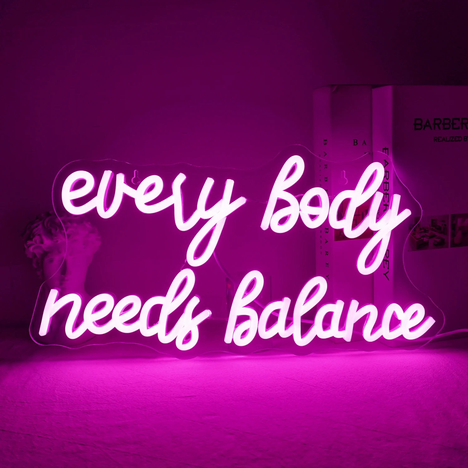 

Every Body Needs Balance Neon Sign Dimmable LED Neon Signs Wall Decor Spa Salon Massage Led Light Bedroom Living Room Decor