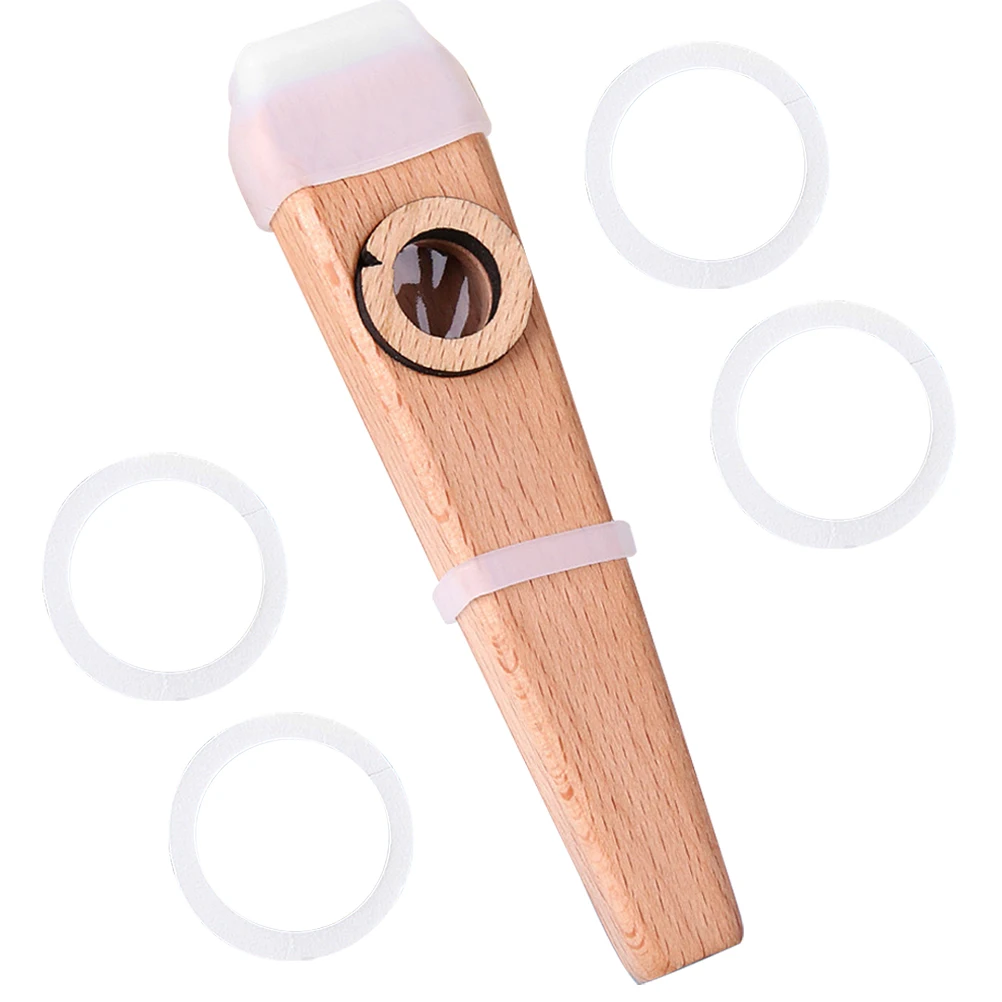 

1 set Kazoo Instrument Beginner Adult Portable Wooden Flute Music Guitar Ukulele Keyboard Accompany Performance Kazoo