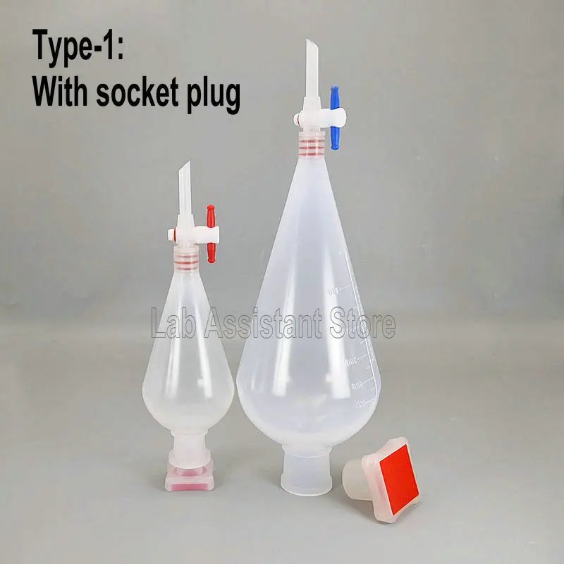 1pcs Lab 125ml/250ml/500ml/1000ml PP Dropping Funnel Plastic Separatory Funnel High Temperature Resistance Laboratory Supplies