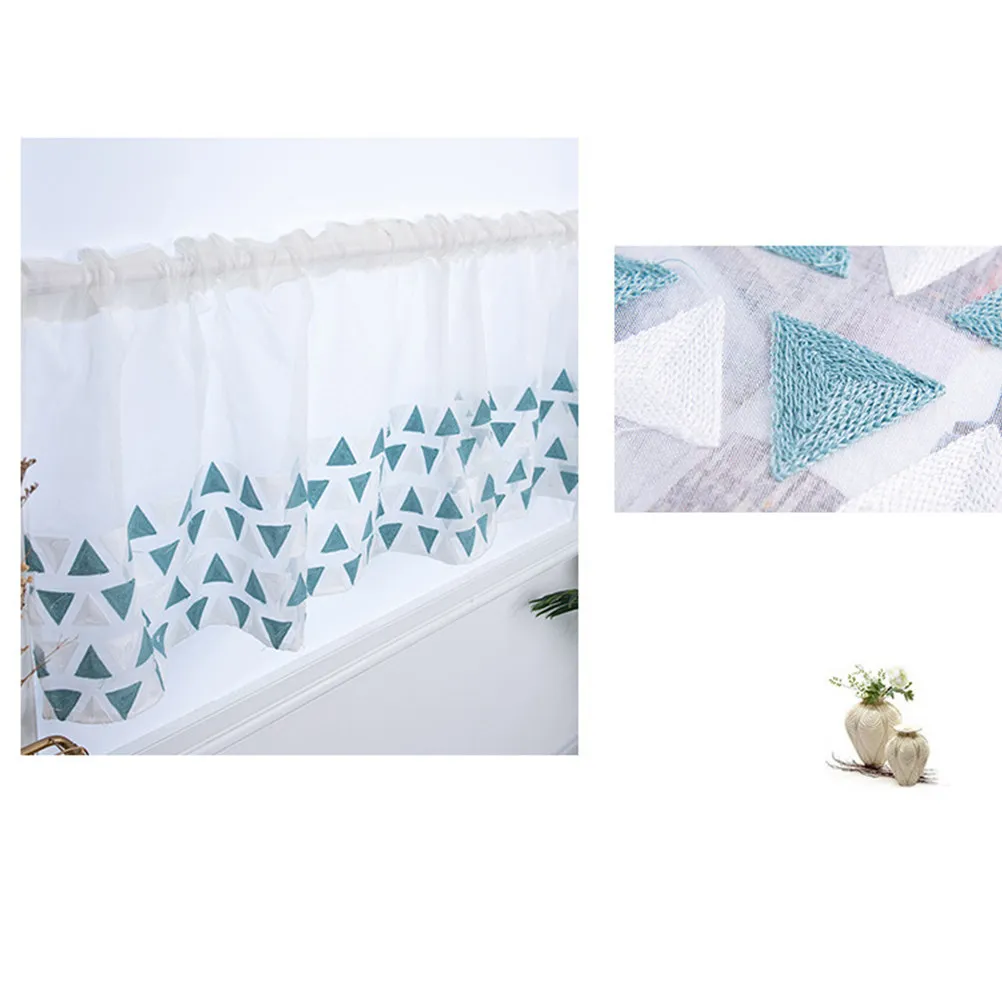 Premium Light Softening Half Curtain Window Short Curtain Romantic Home Decor Blackout Style 100x50cm view 6