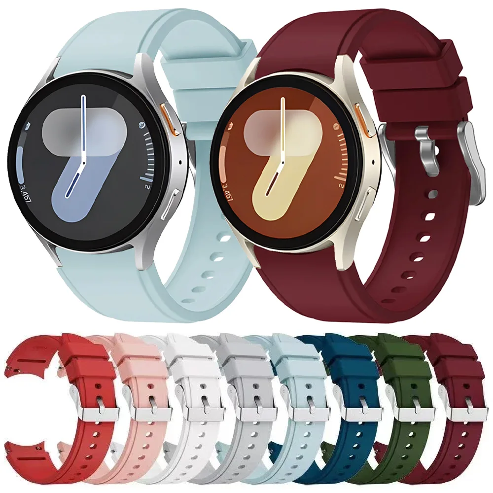 Silikonarmband für Samsung Galaxy Watch 7 6 5 4 44mm 40mm 5 Pro 45mm No Gap Band Watch 6 Classic 47mm 43mm Armband Zubehör