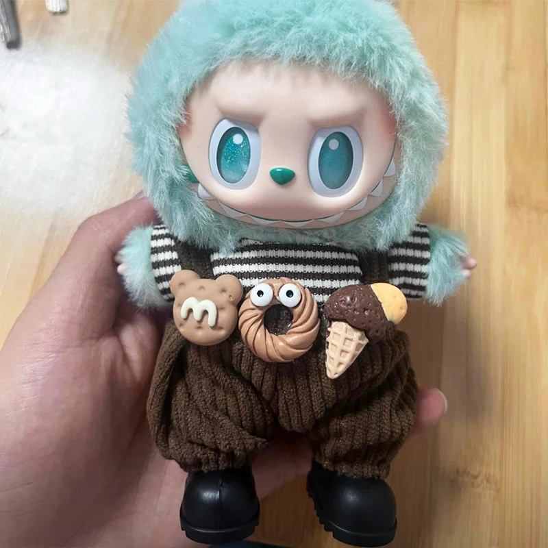 

Clothes only 17cm Doll Clothes accessories for Ropa Labubu V1 V2 V3 Outfit Time to chill doll clothes