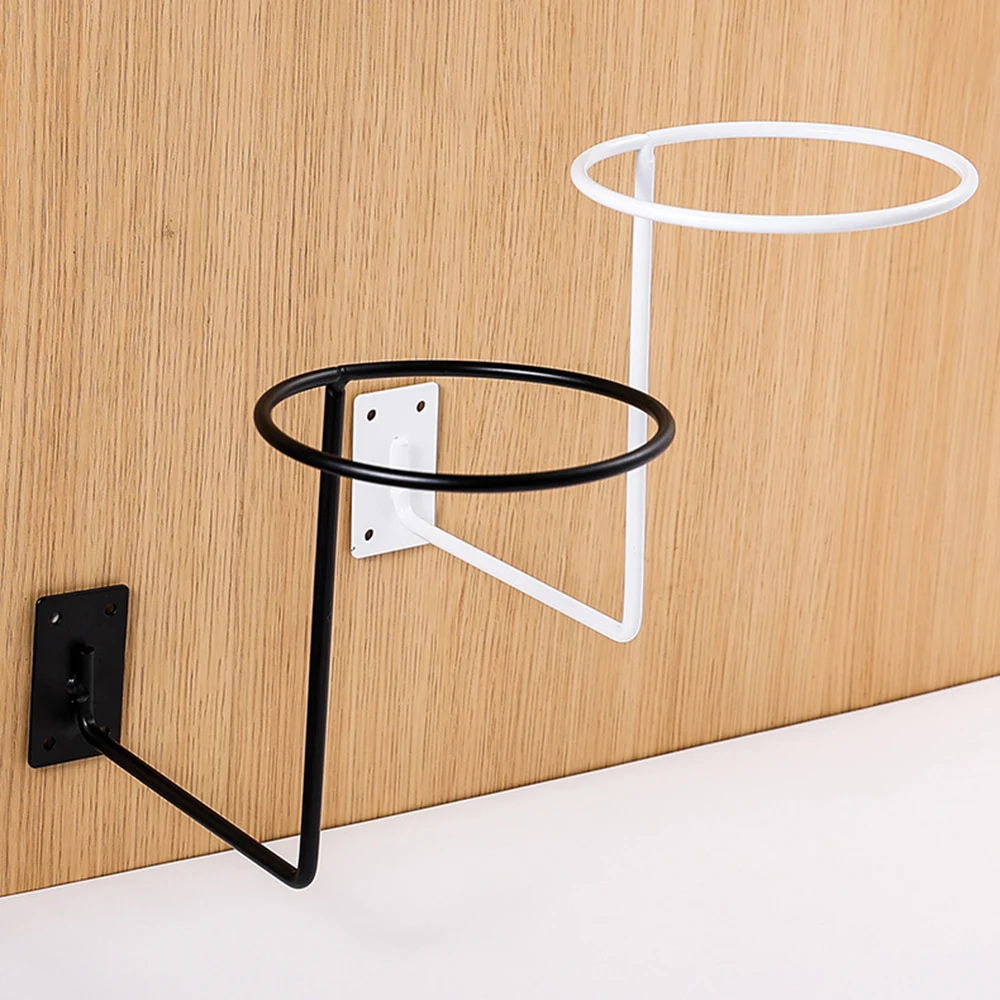 Motorcycle Helmet Holder Hanger Rack Wall Mounted Hook For Coats Hats Caps Helmet Rack Black Steel Accessories 1PCS Black White