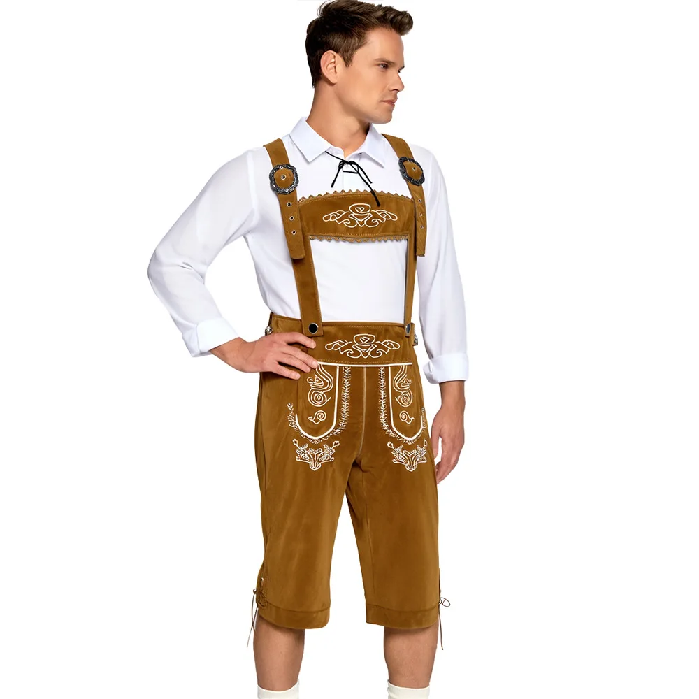2025 Monos del Festival de la cerveza de los hombres de Oktoberfest de Munich Pantalones de tirantes de cerveza tradicionales bávaros para hombres Carnaval Halloween