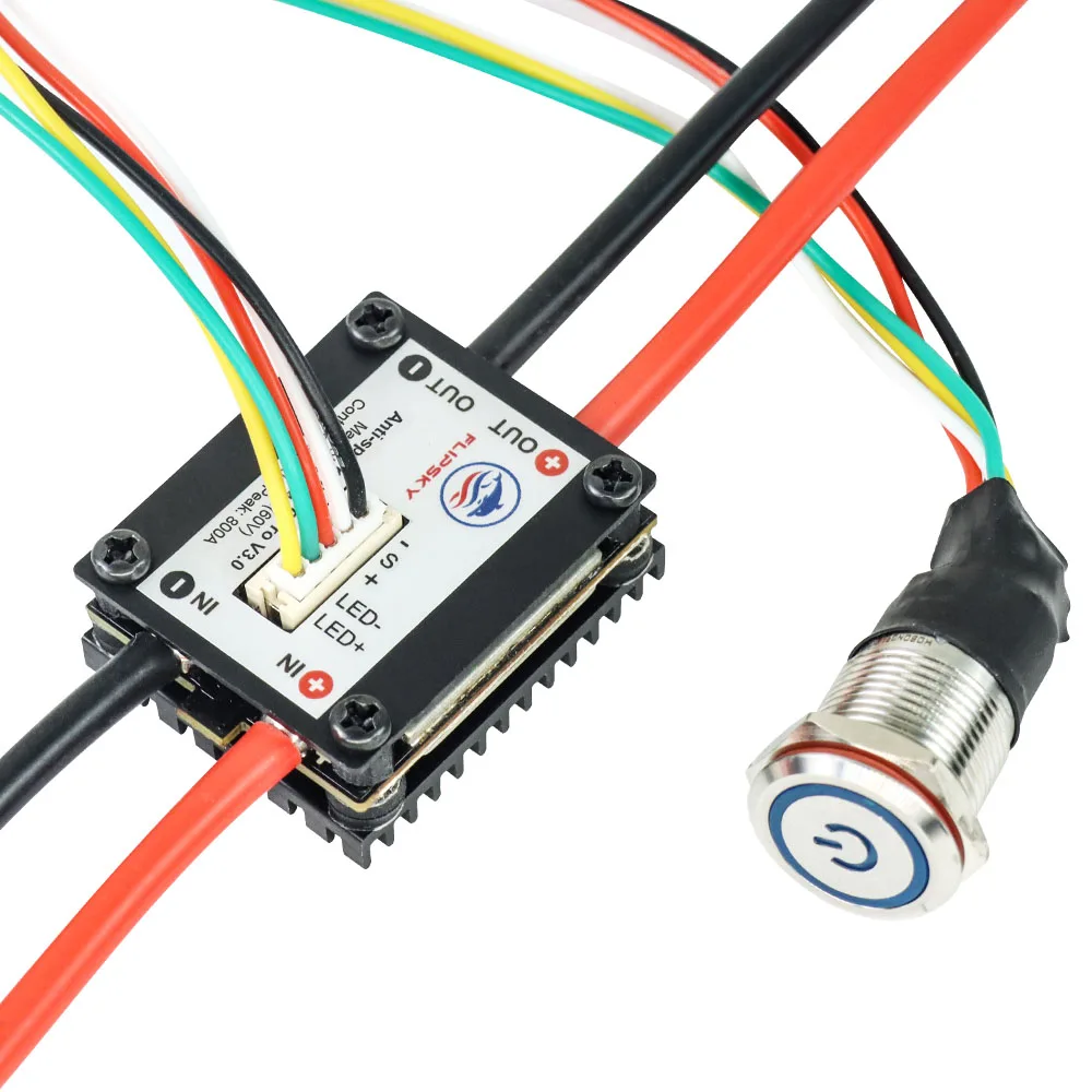 

Flipsky Antispark Switch Pro с алюминиевой печатной платой V3.0 280a для электрического скейтборда/электровелосипеда/скутера/робота