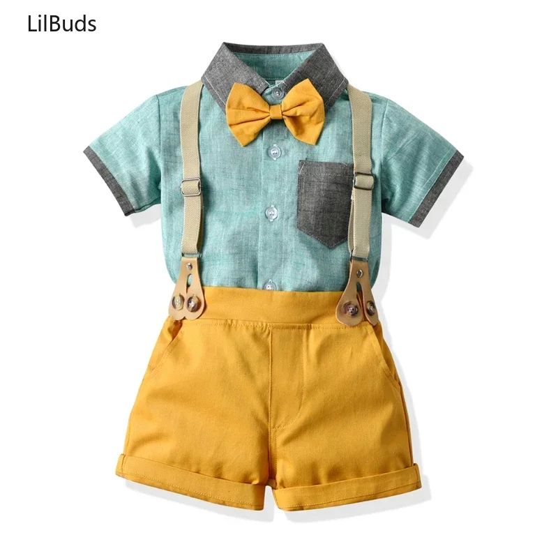 2024 Kids Cotton Clothes Short Sleeve Tops Pants Children Daily School Wear Informal Costumes Little Boys Casual Sets Outfits