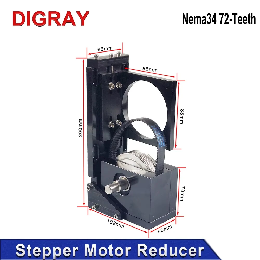 DIGRAY Stepper Motor Reducer Nema34 72 Tooth Y-Axis Motor Mount for CO2 Laser Cutting and Engraving Machines.