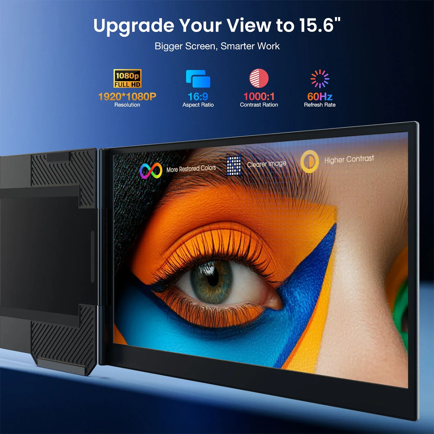 15.6inch Portable Monitor For Laptop IPS Panel Gaming Monitors One Cable Type-C Plug&Play Screen Monitor