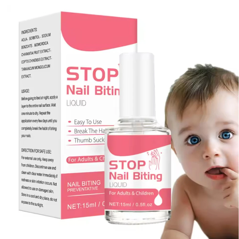 Stop Nail Biting Treatment for Kids ,Clear Bitter Nail Polish to Gently Break the Habit