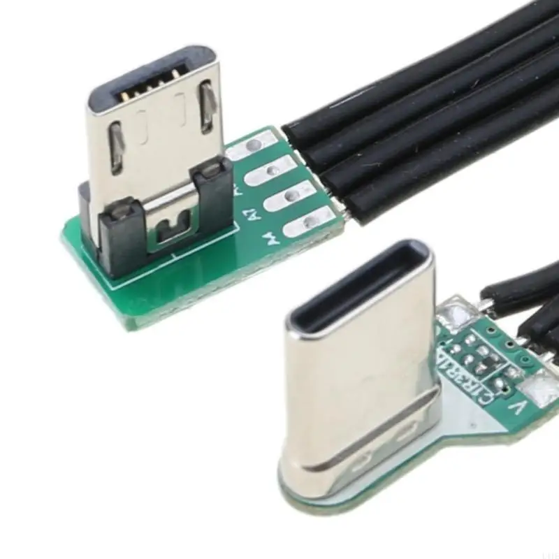 L41E Silicone Type C to USB 5Pin Cable, Left Right Angled Charging Cord Optional for Phone Laptops Pads Power Charging