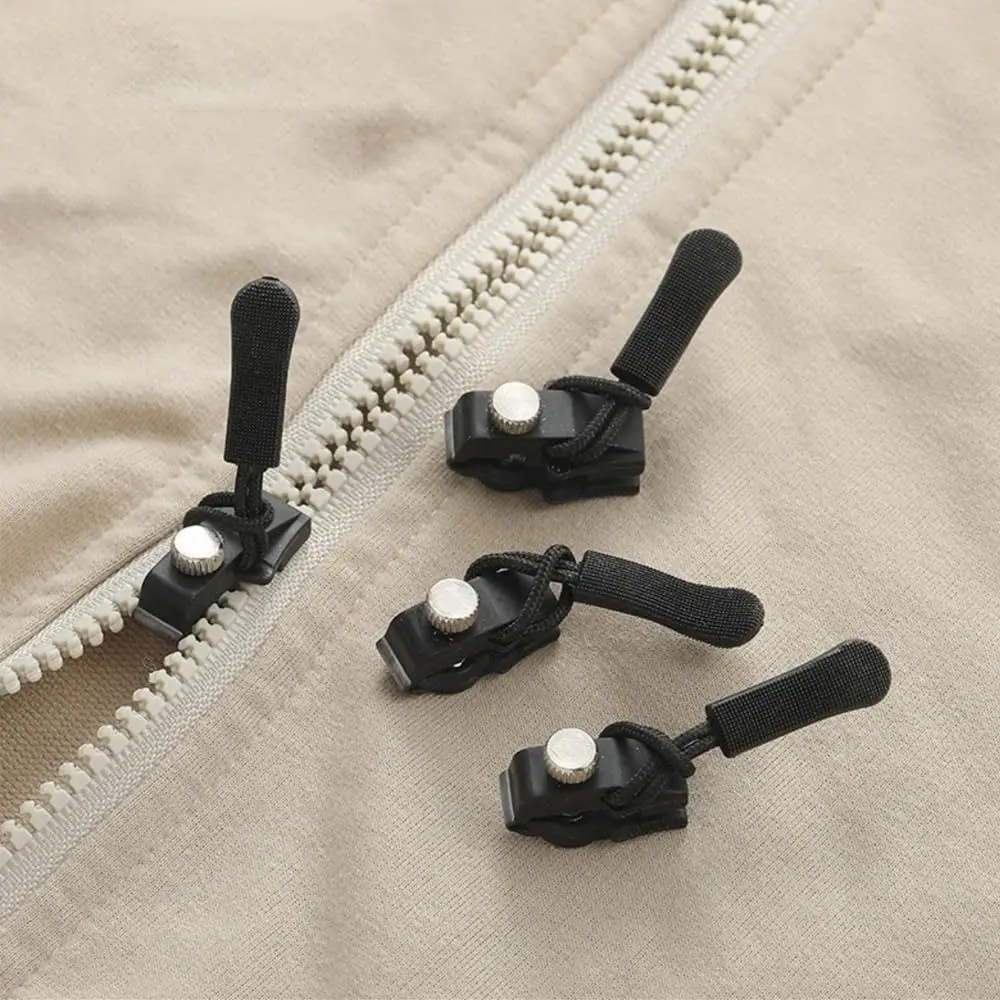 Durable 3 Different Size Zipper Repair Kit Removable Replacement Bad Buckle Instant Zipper Puller DIY Metal Zipper Head