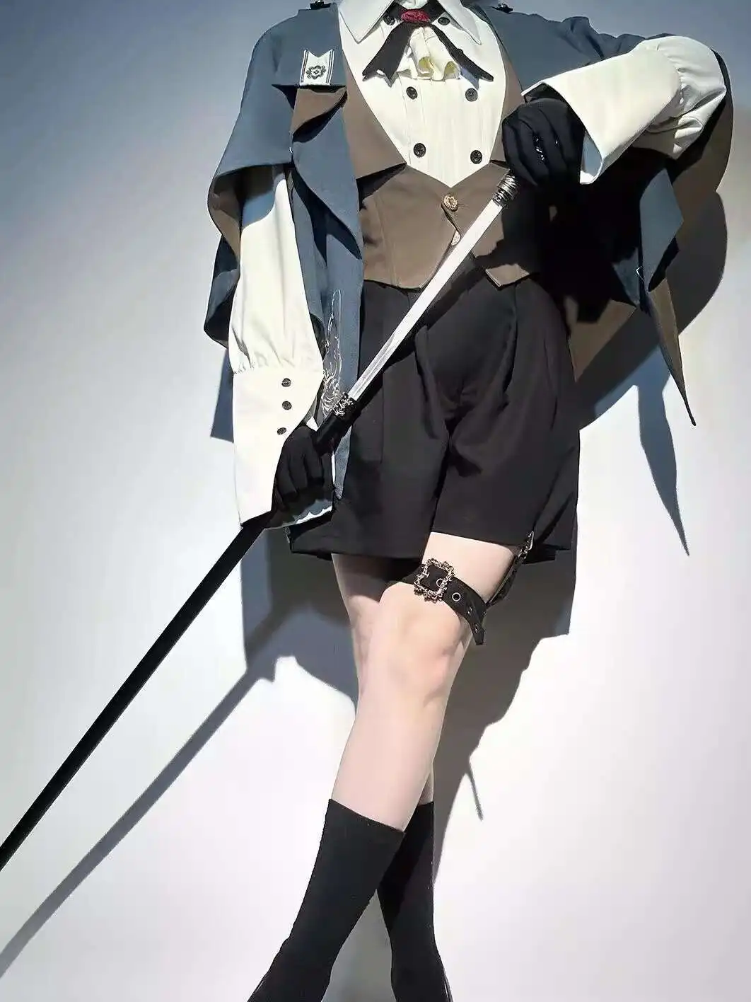 

Новый фиеста карнавал Хэллоуин косплей Лолита детектив молодой милый мальчик Wangzi костюм шорты рубашка жилет плащ