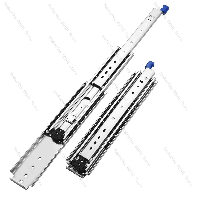 Heavy Duty Industrial Drawer Slide Rail with Lock, Three-section Thickened Load-bearing Guide Rail for RV Cabinet and Furniture
